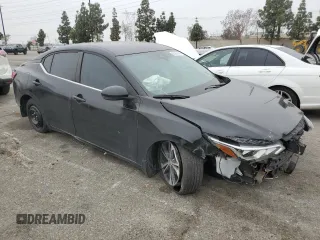 2020 Nissan Sentra SV with VIN 3N1AB8CV2LY220192, listed as a Copart auction lot 55653145 with 37,621 mi miles and Salvage Title. Bid and sale history available at carsss.com. Image 4.