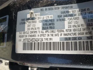 2013 Mazda CX-9 Grand Touring z VIN JM3TB2DA6D0424124, wystawiony jako IAAI lot #42032588 z przebiegiem 151 569 mil mil oraz . Historia ofert i sprzedaży dostępna na DreamBid. Obrazek 9.