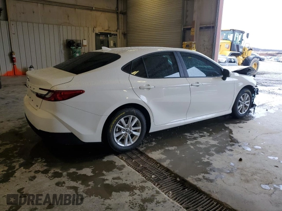 2025 Toyota Camry LE with VIN 4T1DAACK4SU048688, listed as a Copart auction lot 48295745 with 9,999 mi miles and Salvage Title. Bid and sale history available at carsss.com. Image 3.