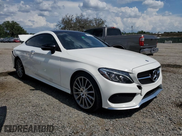 2018 Mercedes-Benz C 43 AMG with VIN WDDWJ6EB6JF759485, listed as a Copart auction lot 58625405 with 41,274 mi miles and Salvage title. Bid and sale history available at DreamBid. Image 4.