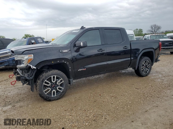 2021 GMC Sierra 1500 AT4 with VIN 3GTU9EET1MG464553, listed as a Copart auction lot 51775155 with 43,071 mi miles and Salvage Title. Bid and sale history available at carsss.com. Image 1.