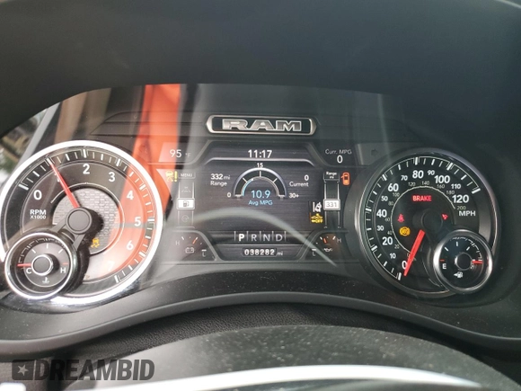 2021 Ram 2500 Tradesman with VIN 3C6UR5CJ4MG535303, listed as a Copart auction lot 58391745 with 38,282 mi miles and Salvage title. Bid and sale history available at DreamBid. Image 9.