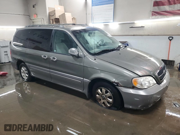 2005 Kia Sedona LX with VIN KNDUP132256690810, listed as a Copart auction lot 50096505 with 88,003 mi miles and Salvage Title. Bid and sale history available at carsss.com. Image 4.
