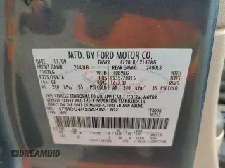 2010 Ford Escape Hybrid z VIN 1FMCU4K35AKB31202, wystawiony jako Copart lot #52922525 z przebiegiem 152 303 mil mil oraz Szkoda całkowita • Salvage title. Historia ofert i sprzedaży dostępna na DreamBid. Obrazek 15.