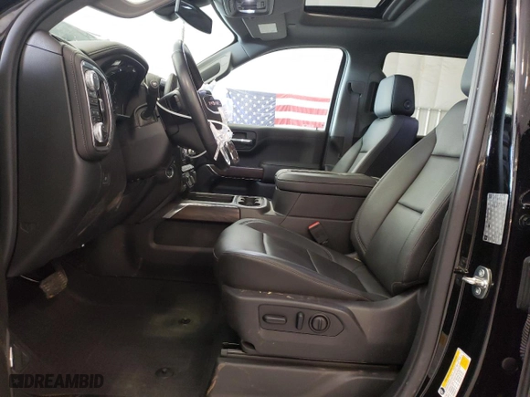 2019 GMC Sierra 1500 SLT with VIN 1GTU9DEL7KZ115033, listed as a Copart auction lot 70777593 with 27,520 mi miles and Salvage Title. Bid and sale history available at carsss.com. Image 7.