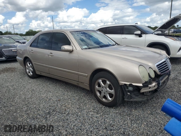 2002 Mercedes-Benz E-Class with VIN WDBJF65J82B397776, listed as a Copart auction lot 73745144 with 0 mi miles and Salvage Title. Bid and sale history available at carsss.com. Image 4.