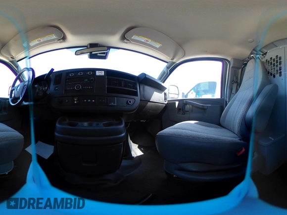 2020 Chevrolet Express Cargo Van with VIN 1GCWGAFG4L1252896, listed as a IAAI auction lot 41996164 with 117,417 mi miles. Bid and sale history available at carsss.com. Image 19.