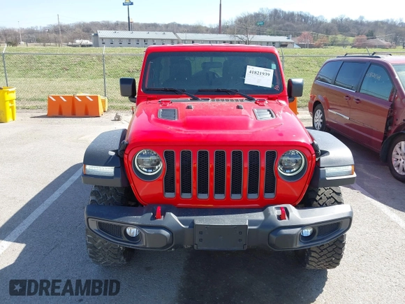 2020 Jeep Wrangler Unlimited Rubicon with VIN 1C4HJXFG3LW186387, listed as a IAAI auction lot 41821939 with 45,691 mi miles and . Bid and sale history available at DreamBid. Image 12.