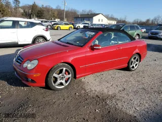 2006 Mercedes-Benz CLK-Class 5.0L with VIN WDBTK75G06T070481, listed as a Copart auction lot 80626804 with 113,385 mi miles and Salvage Title. Bid and sale history available at carsss.com. Image 1.