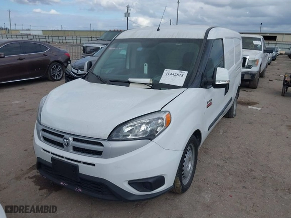2015 Ram ProMaster City Cargo Van Tradesman SLT with VIN ZFBERFBT0F6A04261, listed as a IAAI auction lot 41442818 with 69,666 mi miles. Bid and sale history available at carsss.com. Image 2.