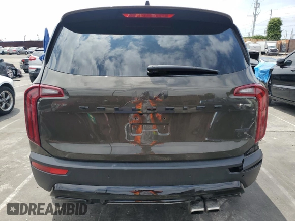 2022 Kia Telluride S with VIN 5XYP6DHCXNG244422, listed as a Copart auction lot 55482305 with 91,541 mi miles and Salvage Title. Bid and sale history available at DreamBid. Image 6.