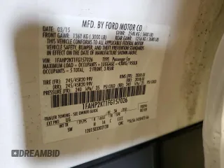2015 Ford Taurus SHO z VIN 1FAHP2KT1FG157026, wystawiony jako Copart lot #52846065 z przebiegiem 125 107 mil mil oraz Szkoda całkowita • Salvage title. Historia ofert i sprzedaży dostępna na DreamBid. Obrazek 12.