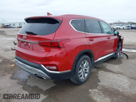 2020 Hyundai Santa Fe SEL with VIN 5NMS3CAD8LH138165, listed as a IAAI auction lot 41624458 with 115,944 mi miles. Bid and sale history available at carsss.com. Image 4.