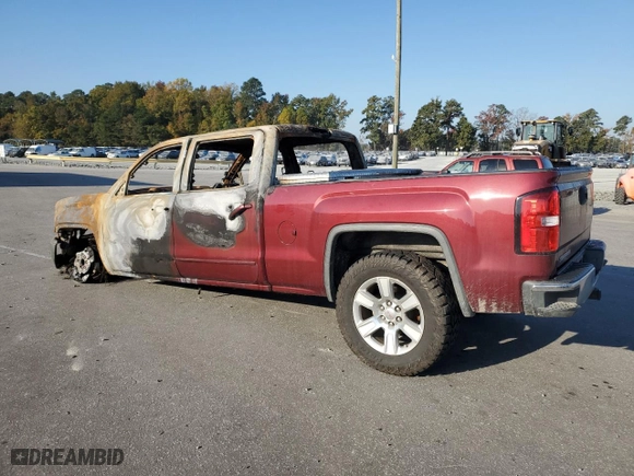 2015 GMC Sierra 1500 SLE with VIN 3GTU2UEC4FG194526, listed as a Copart auction lot 76981004 with 0 mi miles and Salvage Title. Bid and sale history available at carsss.com. Image 2.