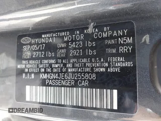 2018 Genesis G80 3.8L с VIN KMHGN4JE6JU255808, выставлен на аукционе IAAI как лот 42348710 с пробегом Не указан миль и . История ставок и продаж доступна на DreamBid. Изображение 9.
