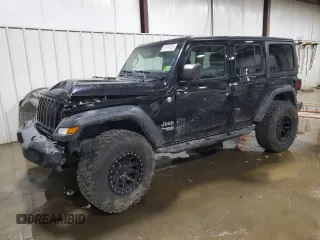 2020 Jeep Wrangler Unlimited Sport S z VIN 1C4HJXDN4LW347458, wystawiony jako Copart lot #52191705 z przebiegiem 37 353 mil mil oraz Szkoda całkowita • Salvage title. Historia ofert i sprzedaży dostępna na DreamBid. Obrazek 1.