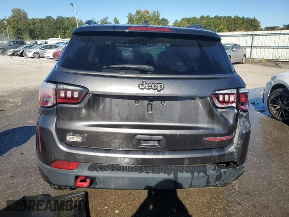 2021 Jeep Compass Trailhawk with VIN 3C4NJDDB3MT564983, listed as a Copart auction lot 76310514 with 77,585 mi miles and Non repairable. Bid and sale history available at DreamBid. Image 6.
