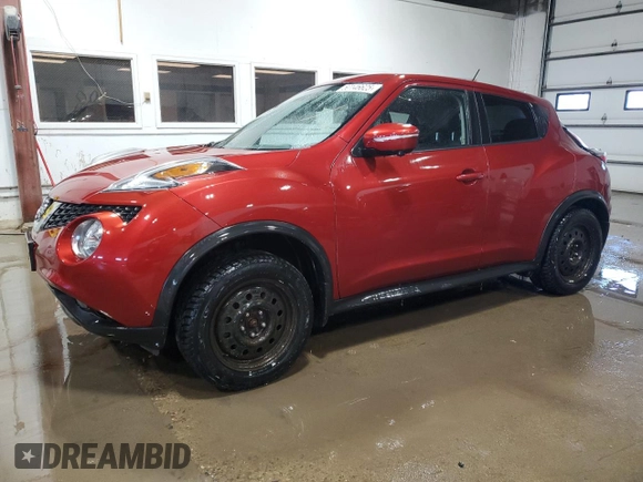 2015 Nissan Juke SL z VIN JN8AF5MV1FT559560, wystawiony jako Copart lot #50146625 z przebiegiem 62 824 mil mil oraz Szkoda całkowita • Salvage title. Historia ofert i sprzedaży dostępna na DreamBid. Obrazek 1.