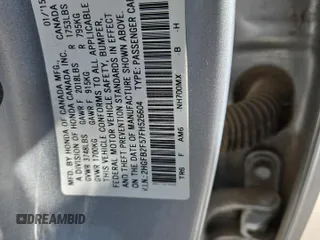 2015 Honda Civic LX with VIN 2HGFB2F57FH526604, listed as a Copart auction lot 53950585 with Not Provided miles and Clean Title. Bid and sale history available at DreamBid. Image 12.