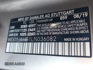 2020 Mercedes-Benz CLA 250 z VIN WDD5J4HB1LN036082, wystawiony jako IAAI lot #41528585 z przebiegiem 44 600 mil mil oraz . Historia ofert i sprzedaży dostępna na DreamBid. Obrazek 9.