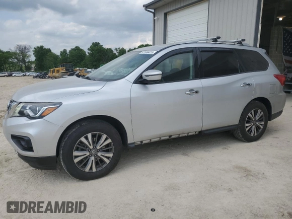 2018 Nissan Pathfinder SV with VIN 5N1DR2MM2JC646684, listed as a Copart auction lot 57104425 with 95,718 mi miles and Salvage title. Bid and sale history available at DreamBid. Image 1.