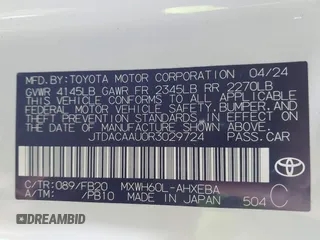 2024 Toyota Prius LE with VIN JTDACAAU0R3029724, listed as a IAAI auction lot 41936877 with 18,364 mi miles. Bid and sale history available at carsss.com. Image 9.