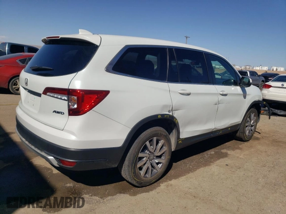 2022 Honda Pilot EX-L with VIN 5FNYF6H58NB095615, listed as a Copart auction lot 45694195 with 13,016 mi miles and Salvage Title. Bid and sale history available at carsss.com. Image 3.