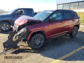 2022 Jeep Compass (RED) Edition with VIN 3C4NJDCB8NT180877, listed as a Copart auction lot 79696784 with 26,762 mi miles and Non Repairable. Bid and sale history available at carsss.com. Image 1.