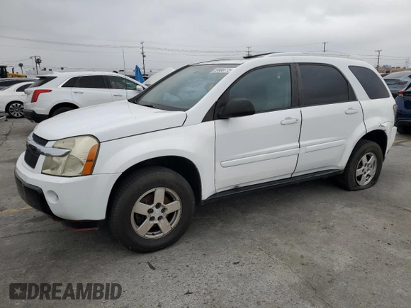 2005 Chevrolet Equinox LT z VIN 2CNDL63F956120627, wystawiony jako Copart lot #59988775 z przebiegiem 190 742 mil mil oraz Szkoda całkowita • Salvage title. Historia ofert i sprzedaży dostępna na DreamBid. Obrazek 1.
