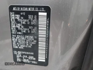 2012 Nissan Quest SL z VIN JN8AE2KP5C9045466, wystawiony jako IAAI lot #41740388 z przebiegiem 157 223 mil mil oraz . Historia ofert i sprzedaży dostępna na DreamBid. Obrazek 9.