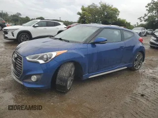 2016 Hyundai Veloster Turbo with VIN KMHTC6AEXGU284947, listed as a Copart auction lot 71740474 with 116,198 mi miles and Salvage Title. Bid and sale history available at carsss.com. Image 1.