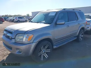 2005 Toyota Sequoia SR5 with VIN 5TDZT34AX5S244276, listed as a IAAI auction lot 41605214 with 226,565 mi miles. Bid and sale history available at carsss.com. Image 2.