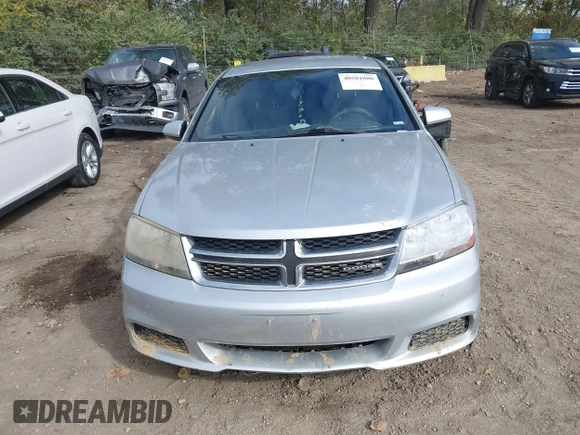 2012 Dodge Avenger SXT with VIN 1C3CDZCB8CN161680, listed as a IAAI auction lot 40581080 with Not Provided miles and . Bid and sale history available at DreamBid. Image 12.