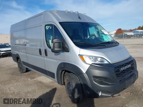 2023 Ram ProMaster Cargo with VIN 3C6MRVJG5PE501250, listed as a IAAI auction lot 40670587 with 97,369 mi miles and . Bid and sale history available at DreamBid. Image 1.