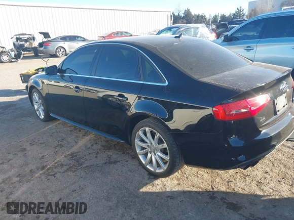 2014 Audi A4 Premium with VIN WAUAFAFL2EN027265, listed as a IAAI auction lot 41394334 with 130,582 mi miles. Bid and sale history available at carsss.com. Image 3.