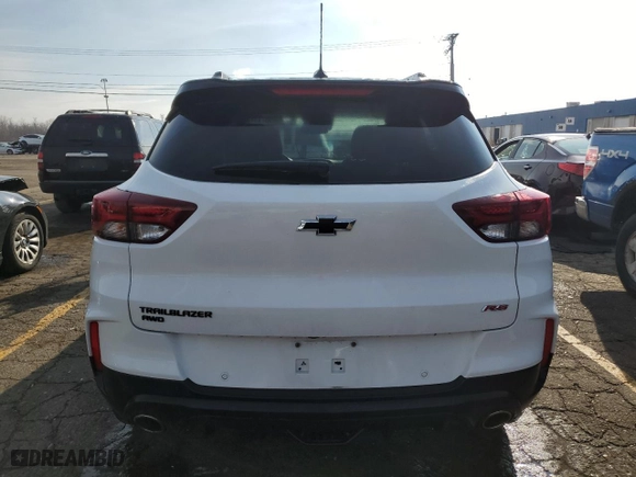 2023 Chevrolet TrailBlazer RS with VIN KL79MUSL2PB014018, listed as a Copart auction lot 80907334 with 29,312 mi miles and Salvage Title. Bid and sale history available at carsss.com. Image 6.