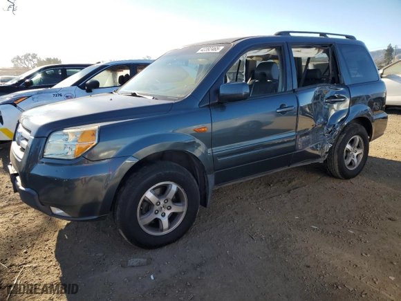 2006 Honda Pilot EX-L with RES with VIN 5FNYF18656B020609, listed as a Copart auction lot 42392465 with 80,521 mi miles and Salvage Title. Bid and sale history available at carsss.com. Image 1.