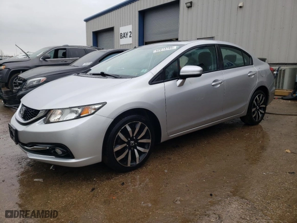 2014 Honda Civic Sedan EX-L with VIN 19XFB2F99EE008232, listed as a Copart auction lot 42813785 with 105,906 mi miles and Salvage Title. Bid and sale history available at carsss.com. Image 1.