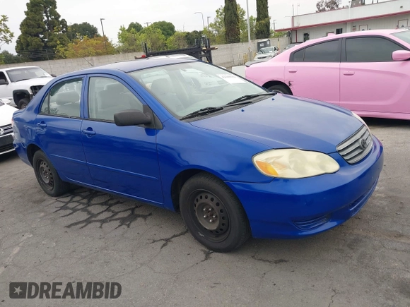 2003 Toyota Corolla CE with VIN 1NXBR32E73Z040044, listed as a IAAI auction lot 42100562 with 167,763 mi miles and . Bid and sale history available at DreamBid. Image 1.