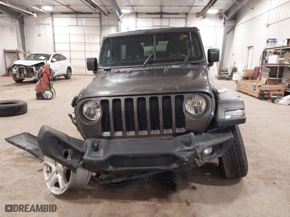 2019 Jeep Wrangler Unlimited Sport S with VIN 1C4HJXDN4KW590346, listed as a IAAI auction lot 41084160 with 58,813 mi miles. Bid and sale history available at carsss.com. Image 12.