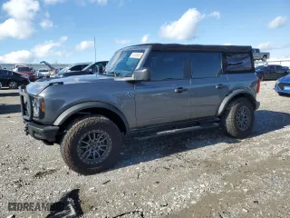 2021 Ford Bronco with VIN 1FMEE5DHXMLA92853, listed as a Copart auction lot 43536855 with 34,894 mi miles and Salvage Title. Bid and sale history available at carsss.com. Image 1.