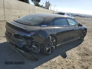 2023 Lucid Air Touring with VIN 50EA1TEA5PA002783, listed as a Copart auction lot 88159255 with 0 mi miles and Salvage Title. Bid and sale history available at carsss.com. Image 3.