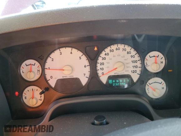 2006 Dodge 1500 SLT with VIN 3D7KS19D96G236395, listed as a Copart auction lot 46689445 with 232,796 mi miles and Salvage Title. Bid and sale history available at carsss.com. Image 9.