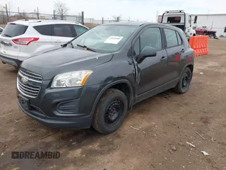 2016 Chevrolet Trax LS with VIN 3GNCJKSB0GL268894, listed as a IAAI auction lot 41830680 with 183,389 mi miles. Bid and sale history available at carsss.com. Image 2.