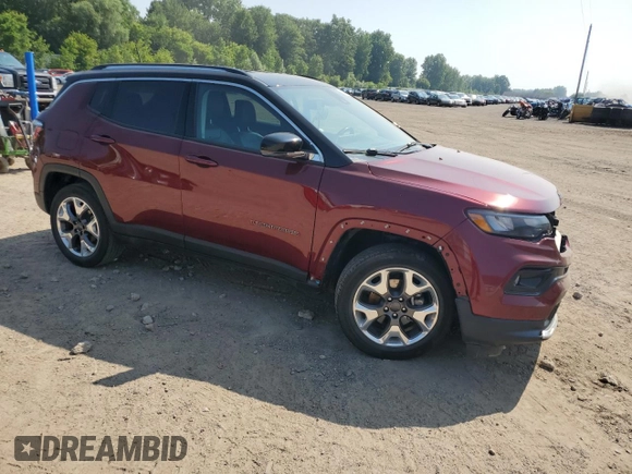 2022 Jeep Compass Limited с VIN 3C4NJDCB5NT121883, выставлен на аукционе Copart как лот 64294155 с пробегом 28 417 миль миль и Чистый • Clean title. История ставок и продаж доступна на DreamBid. Изображение 4.