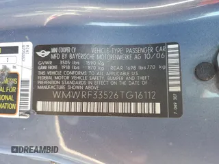 2006 MINI Convertible с VIN WMWRF33526TG16112, выставлен на аукционе Copart как лот 78717194 с пробегом 204 914 миль миль и Списание • Salvage title. История ставок и продаж доступна на DreamBid. Изображение 13.