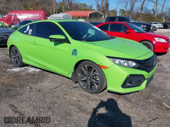 2018 Honda Civic Si Coupe with VIN 2HGFC3A59JH757829, listed as a IAAI auction lot 41509057 with 107,741 mi miles. Bid and sale history available at carsss.com. Image 1.