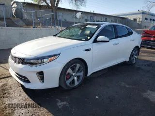 2016 Kia Optima SX Turbo with VIN 5XXGW4L20GG016273, listed as a Copart auction lot 55533855 with 114,108 mi miles and Salvage title. Bid and sale history available at DreamBid. Image 1.
