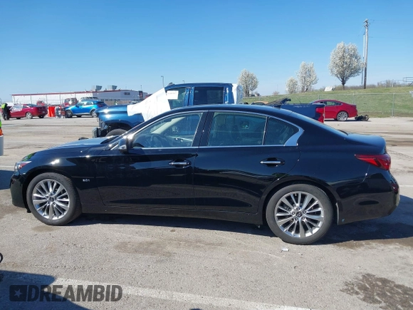 2020 Infiniti Q50 Premium with VIN JN1EV7AR3LM254279, listed as a IAAI auction lot 41877606 with 55,454 mi miles and . Bid and sale history available at DreamBid. Image 14.