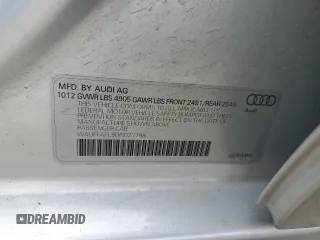 2013 Audi A4 Premium Plus with VIN WAUFFAFL9DN027798, listed as a Copart auction lot 56039275 with 160,521 mi miles and Non repairable. Bid and sale history available at DreamBid. Image 12.
